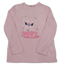 Svetloružové fleecové pyžamové tričko s Angelou Disney