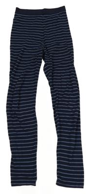 Tmavomodro-modré pruhované spodní kalhoty C&A