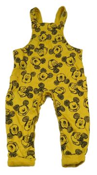 Tmavožluté laclové tepláky s Mickeym Disney