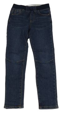 Tmavomodré rifle s úpletový pasem Denim Co.