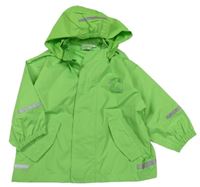 Zelená šušťáková nepromokavá bunda s žížalou akapucí Impidimpi