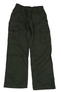Nové - Khaki plátěné cargo kalhoty Next