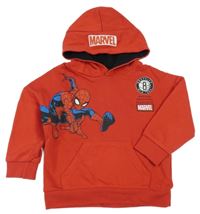 Červená mikina se Spidemanem a kapucí Marvel
