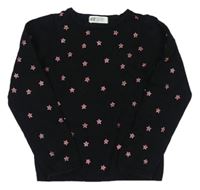 Čierny sveter s hviezdami zn. H&M