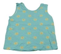 Svetlomodrý crop top so sluníčky Primark