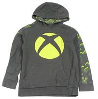 Šedá mikina X-box s kapucí