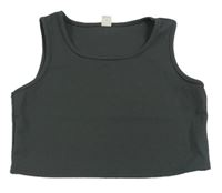 Tmavosivý crop top Shein