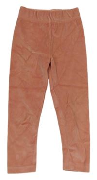 Starorůžové sametové legíny DKNY