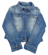 Modrá rifľová crop bunda zn. Zara