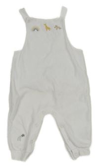 Bílé sametové laclové kalhoty se zvířátky Next