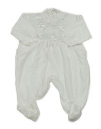 Bílý sametový overal s medívdkem