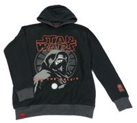 Černo-tmavošedá mikina StarWars s kapucí C&A