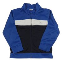 Kobaltově modro-tmavomodro-biela prepínaci športová mikina Domyos