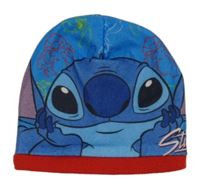 Modro-červená čepice se Stitchem 