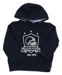 Tmavomodrá mikina s helmou a kapucňou Topolino