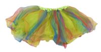Farebná pruhovaná tylová sukňa