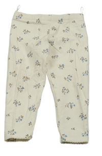 Smetanové legíny s kytičkami C&A