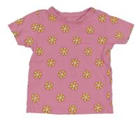 Ružové tričko s kvietkami Primark