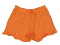 Oranžové bavlnené kraťasy s volánikmi C&A