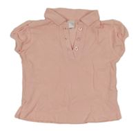 Svetloružové polo tričko C&A