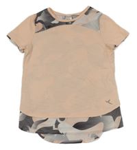Světlerůžovo-army športové funkčné tričko Decathlon