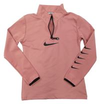 Ružová športová mikina s logom Nike