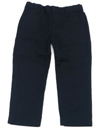 Tmavomodré slávnostné vlnené nohavice zn. H&M