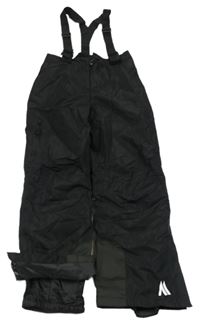 Černé šusťákové funkční zimní oteplovačky s odepínacími kšandami crivit