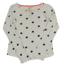 Biele tričko s hviezdičkami H&M