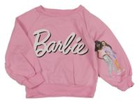 Růžová mikina s logem a Barbie Barbie