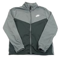 Černošedo-tmavošedá thermo propínací mikina s logem Nike