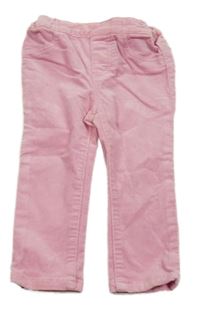 Růžové elastické manšestráky H&M