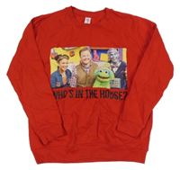 Červená mikina s potlačou AWDis