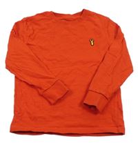 Červené melírované mikinotriko s nášivkou Next