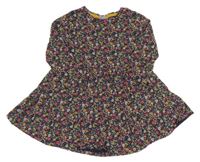 Tmavomodré šaty s kvietkami Matalan