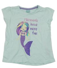 Mátové tričko s mořskou pannou a nápismi Kiki&Koko