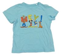 Svetlomodré melírované tričko s Mickey s kamarády C&A