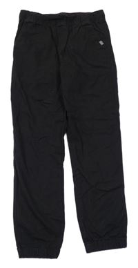 Čierne chino jogger waist regular fit cuff teplákové rifle H&M