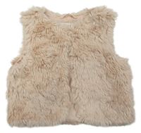 Světlepudrové kožešinové podšité bolérko H&M