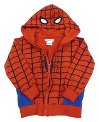 Červeno-cobaltovoě modrá prepínaci mikina s kapucí - Spider-man sinsay