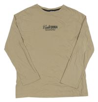 Béžové tričko s nápismi H&M