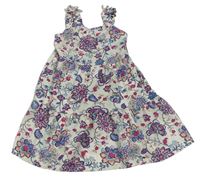 Krémové kvetované šaty Matalan