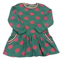 Zelené puntíkované teplákové šaty Topolino
