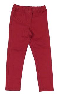 Malinové elastické skinny nohavice Lupilu