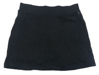 Čierna bavlnená sukňa s všitými kraťasy s vreckom M&S
