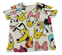Bílé tričko s Minnie a přáteli Primark