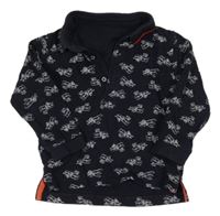 Tmavomodré polo triko s letadly Matalan