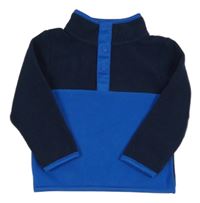 Tmavomodro-modrá fleecová mikina Primark