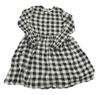 Černo-béžové kostkované lehké šaty Nutmeg