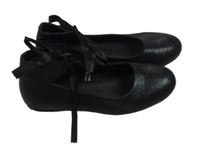 Černé třpytivé baleríny C&A vel. 34